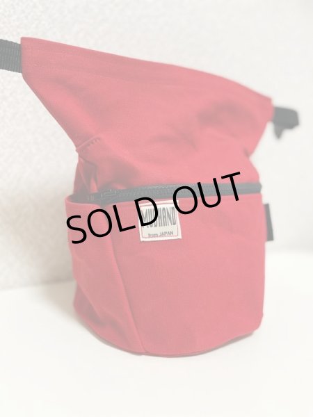 画像3: 2トーン仕様   （サイドポケットつき） レッド　バックファスナーカスタム (3)